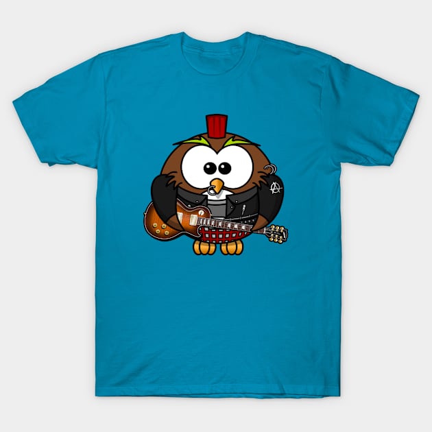 Rock n roll owl T-Shirt by Totallytees55